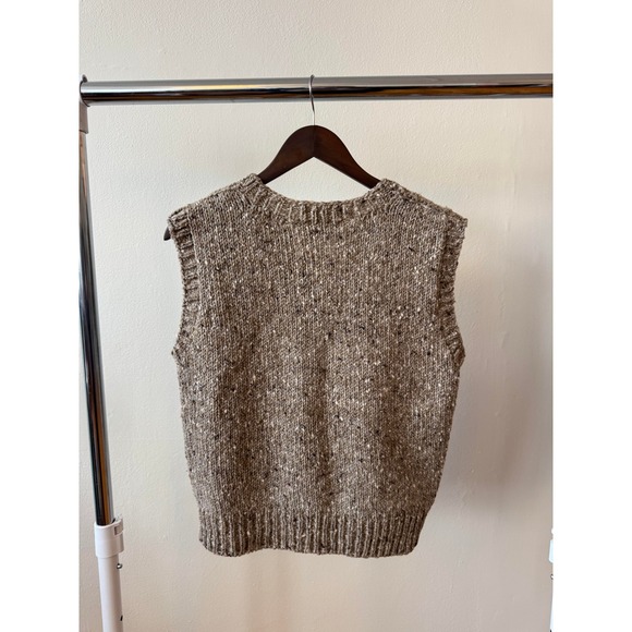 Vintage Irish Wool Cable Knit Sweater Vest – Made in Ireland - Picture 5 of 5